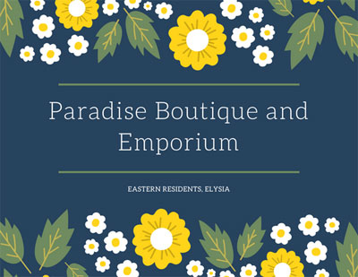 Paradise Boutique and Emporium Ad